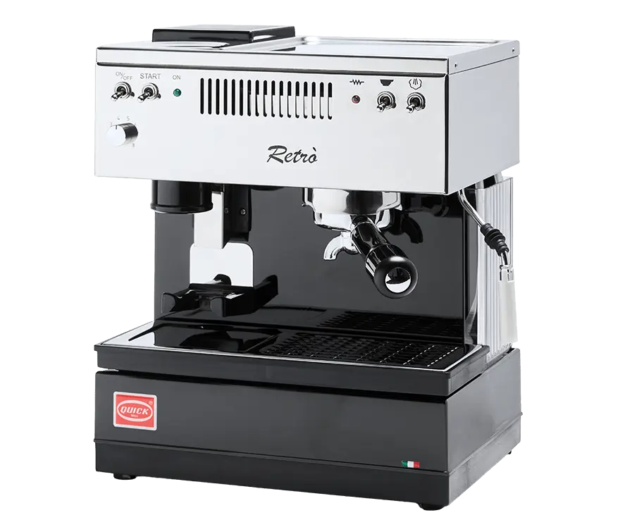 Quick Mill Retrò - Macchina espresso compatta retrò con macina - Barista e Espresso