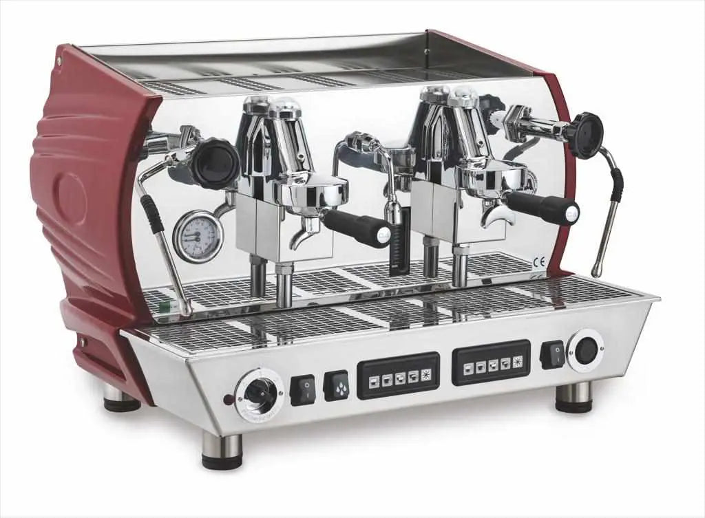 La Nuova Era Altea Vintage Kommersiell espressomaskin-Kommersiell-La Nuova Era-2-grupp-Röd-Barista och Espresso