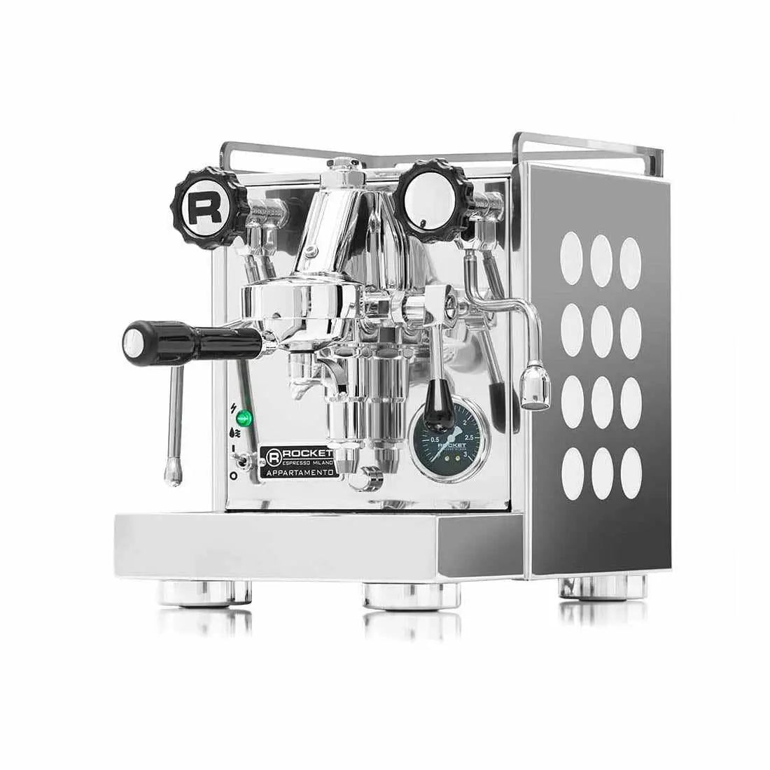 Appartamento Macchina da Espresso-Scambiatore di calore-Rocket Espresso-Cromo/Bianco-Barista e Espresso