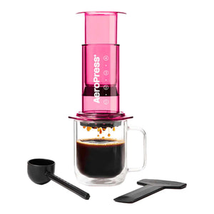 AeroPress rosa trasparente