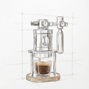 Aleman micro macchina da caffè espresso pneumatica | A aria 58 mm da tavolo