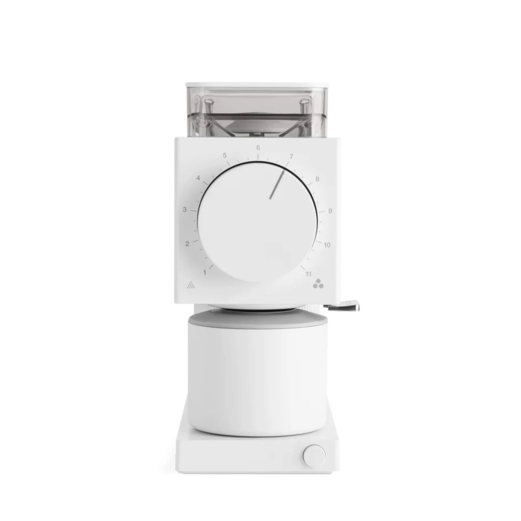 Macina caffè elettrico bianco con macinatura regolabile per una preparazione precisa, parte di EspressoGear, tutto sul caffè.