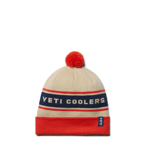 Berretto con pon pon Bianco / Arancione YETI