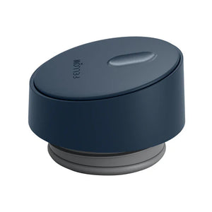 Coperchio scorrevole isolante in blu pietra per tazza da asporto riutilizzabile, parte di Fellow, Take away, EspressoGear, tutto sul caffè.