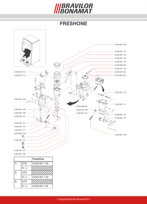 Bonamat FreshOne Tätning kolv cylinder - Reservdel OEM nummer: 6.030.061.106