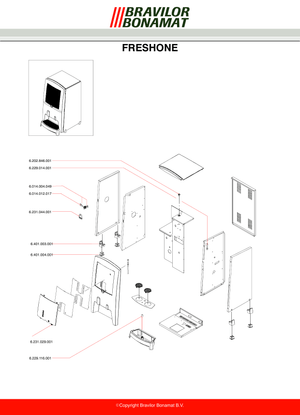Bonamat FreshOne Servicenyckel plast - Reservdel OEM nummer: 6.231.044.001