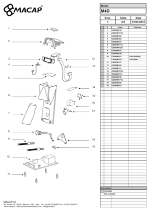 Macap LINGUETTA ELASTICA INF. M5D - Reservdel OEM nummer: C0004M151B