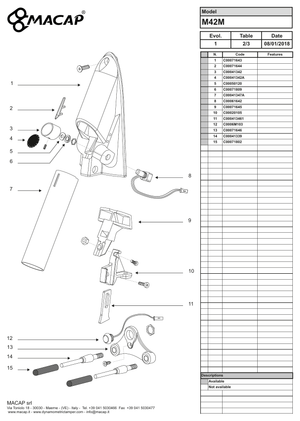 Macap Reggi Tubo M42M - Reservdel OEM nummer: C00071645