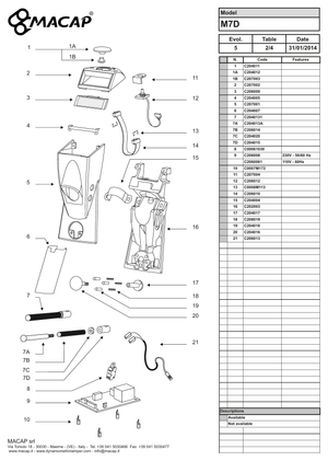 Macap Gummistöd MXD M7D - Reservdel OEM nummer: C206014