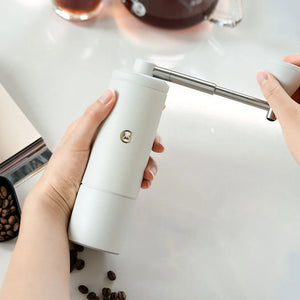 Macinacaffè C5 Pro bianco con manico pieghevole