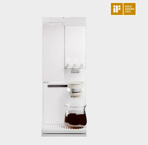 Vit xBloom kaffebryggare för automatisk pour over med glaskanna allt om kaffe