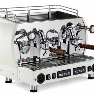 La Nuova Era Altea Vintage Kommersiell espressomaskin-Kommersiell-La Nuova Era-2-grupp-Vit/trä-Barista och Espresso